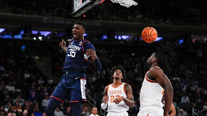 Johnson enjoyed a breakout game vs. Texas, setting career highs in points (16) and rebounds (eight).